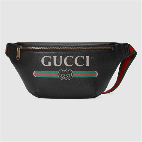 gucci print leather belt bag size 95|Gucci waist pouch belt bag.